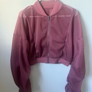 ALO YOGA field crop mesh Women's Bomber Jacket
Rosewood color